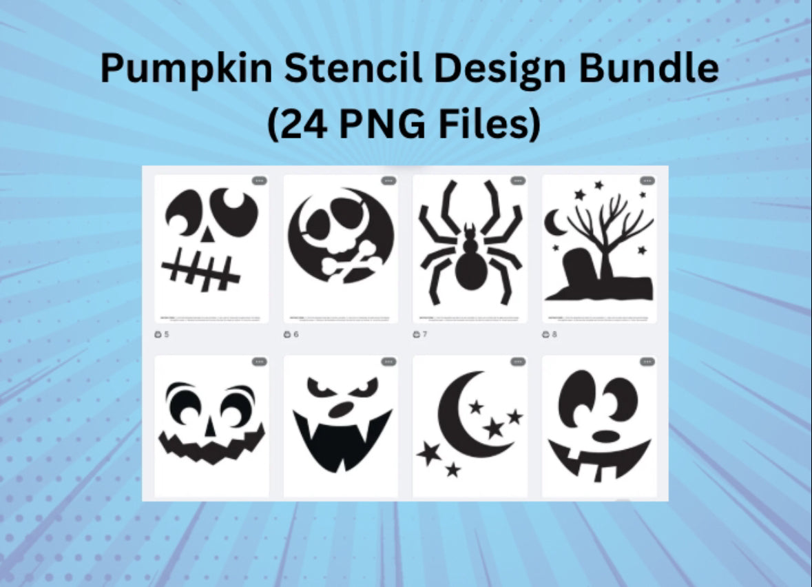 Halloween Pumpkin Stencil Bundle