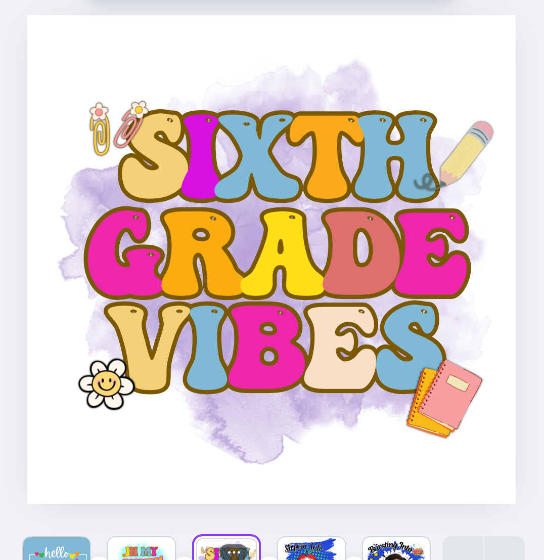 6th Grade Back to School Design Template Bundle