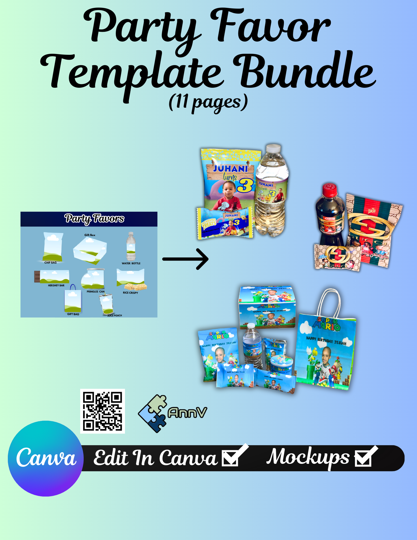 Party Favor Template Bundle