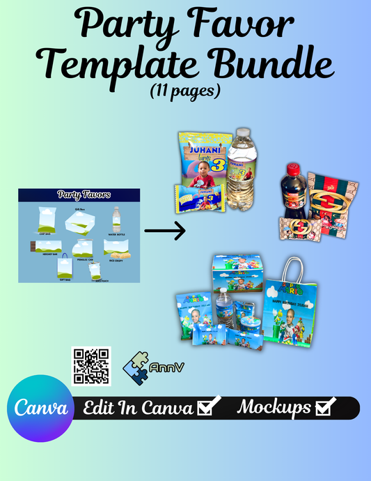Party Favor Template Bundle