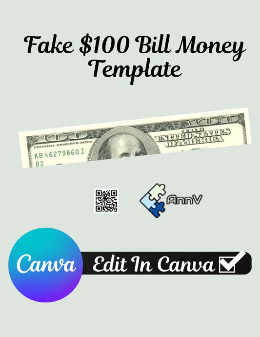 FAKE Money Design Template