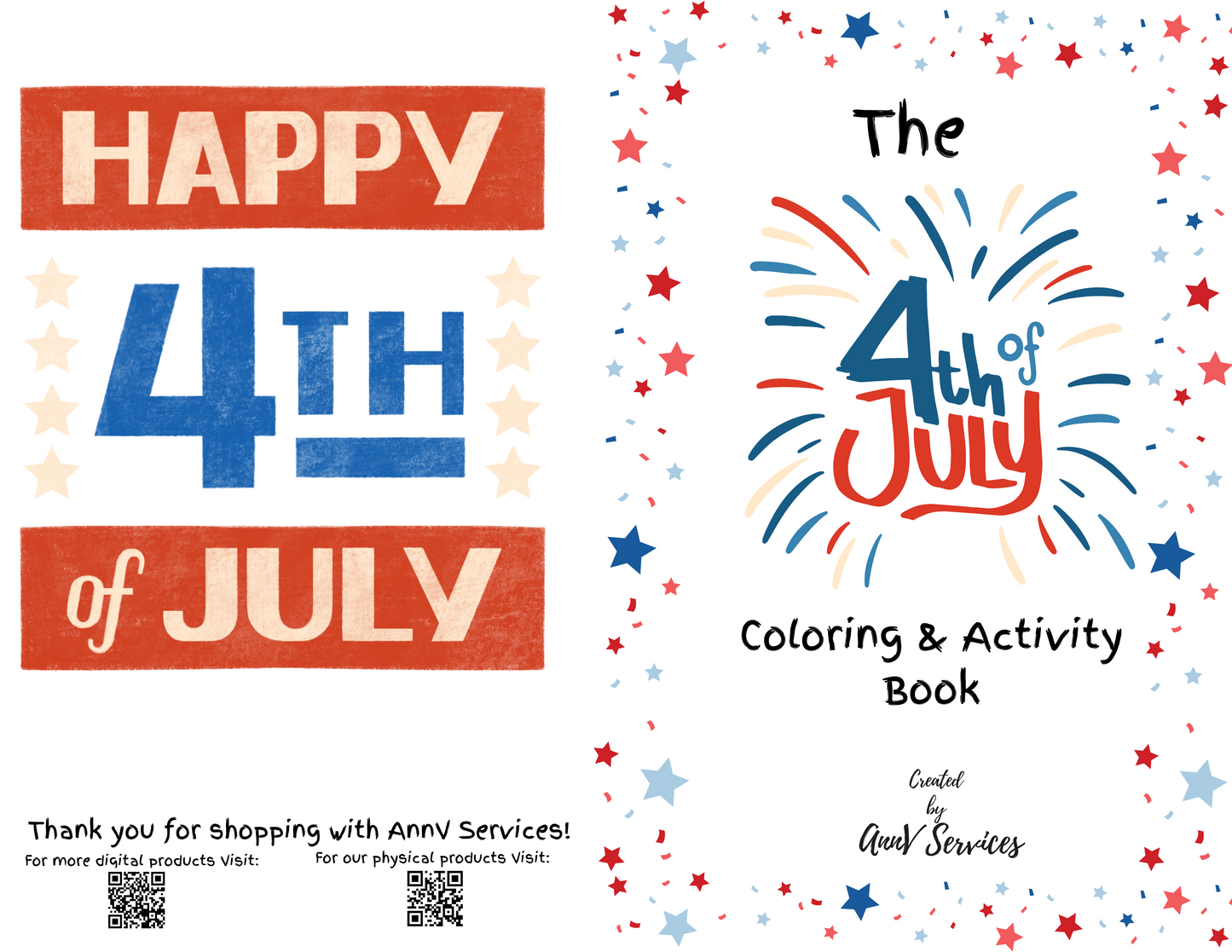 July 4th Coloring & Activity Book