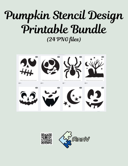Halloween Pumpkin Stencil Bundle Printable