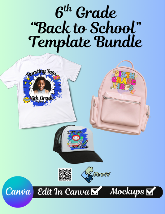 6th Grade Back to School Design Template Bundle
