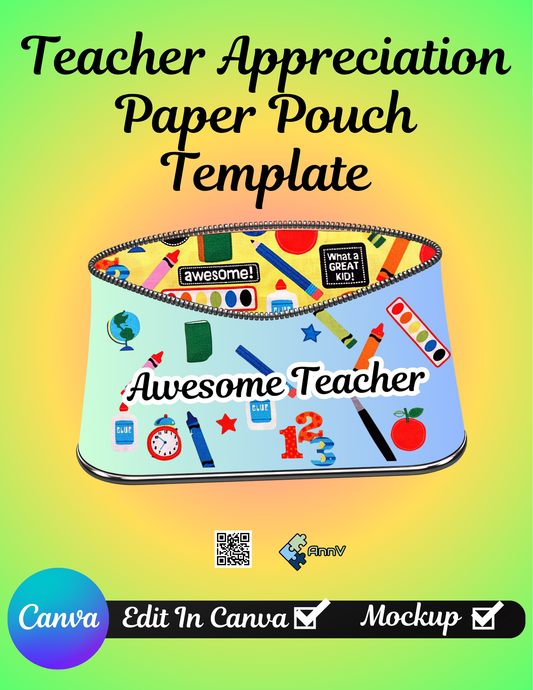 Teacher Appreciation Paper Pouch Template