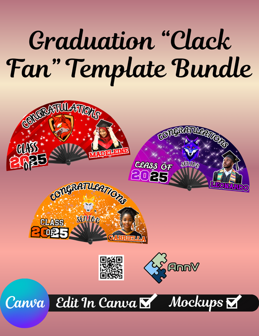 Graduation Clack Fan Template Bundle