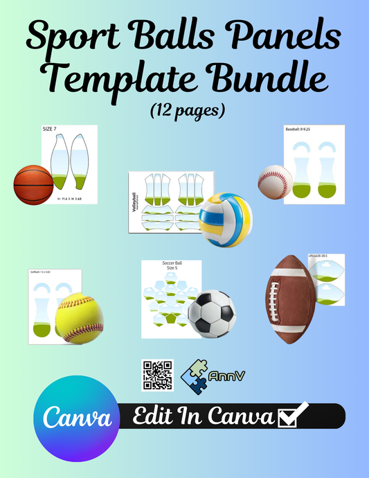 Sports Balls Frames Template Bundle