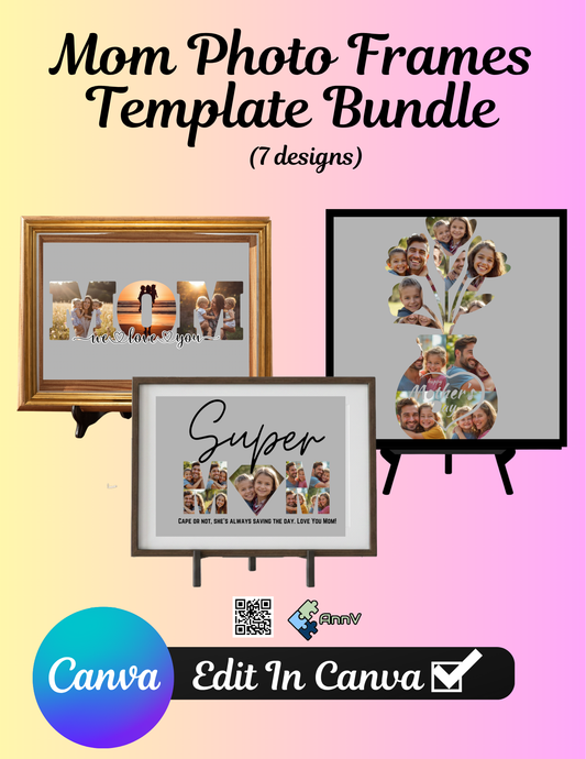 Mother’s Day “Mom” Frames Bundle Template