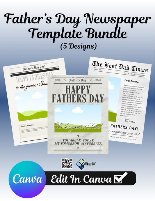 Father’s Day Newspaper Template Bundle