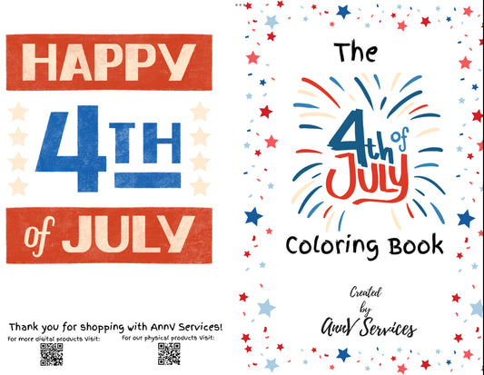July 4th Coloring Book (11x8.5”)